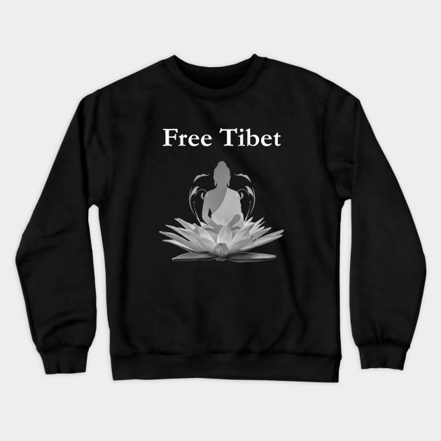 Free Tibet Movement Human Rights Activist Crewneck Sweatshirt by Mindseye222